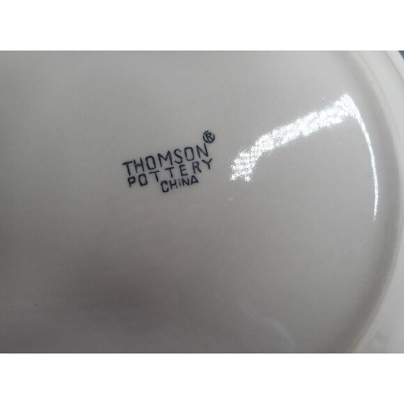 Vintage Lot of 4 Thomson Pottery Birdhouse Topiary Salad Plates #1 - Picture 3 of 4